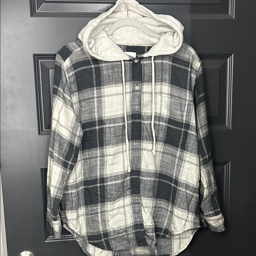 American Eagle Outfitters Black and White Plaid Jacket